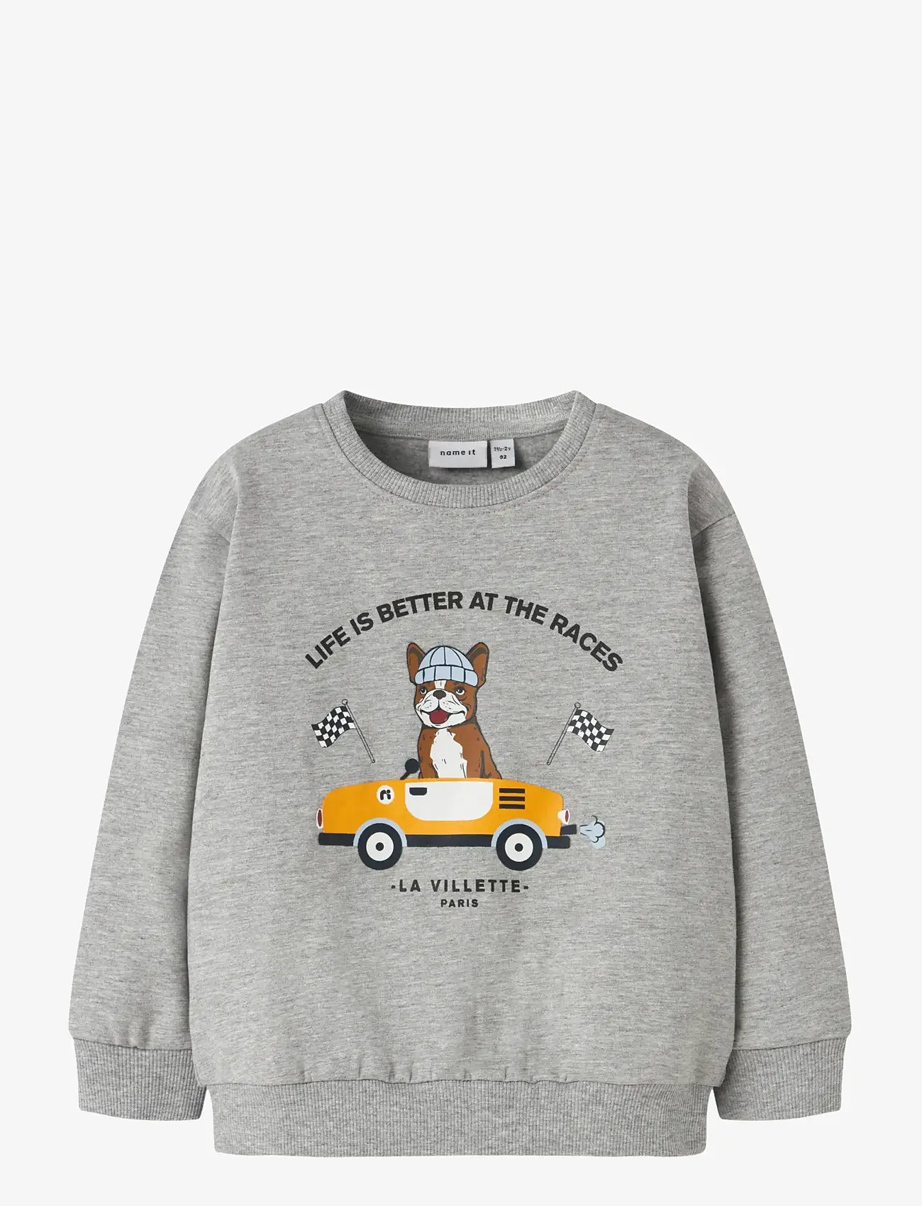 name it - NMMROVAL LS SWEAT BRU BOX - sweatshirts - grey melange - 1