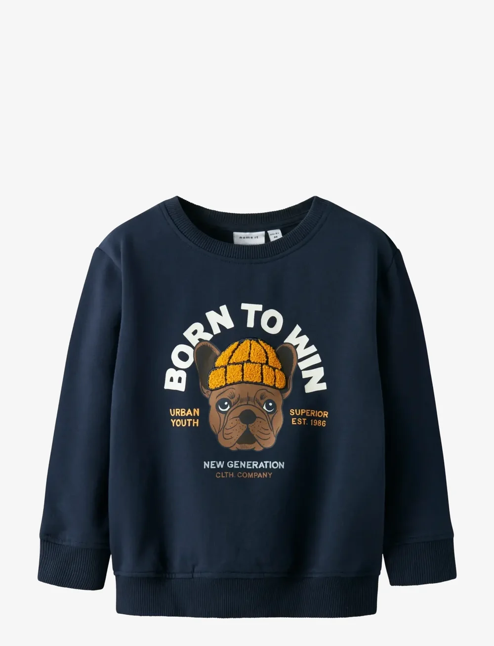 name it - NMMRIGUNA LS NREG SWEAT BRU BOX - sweatshirts - navy blazer - 0