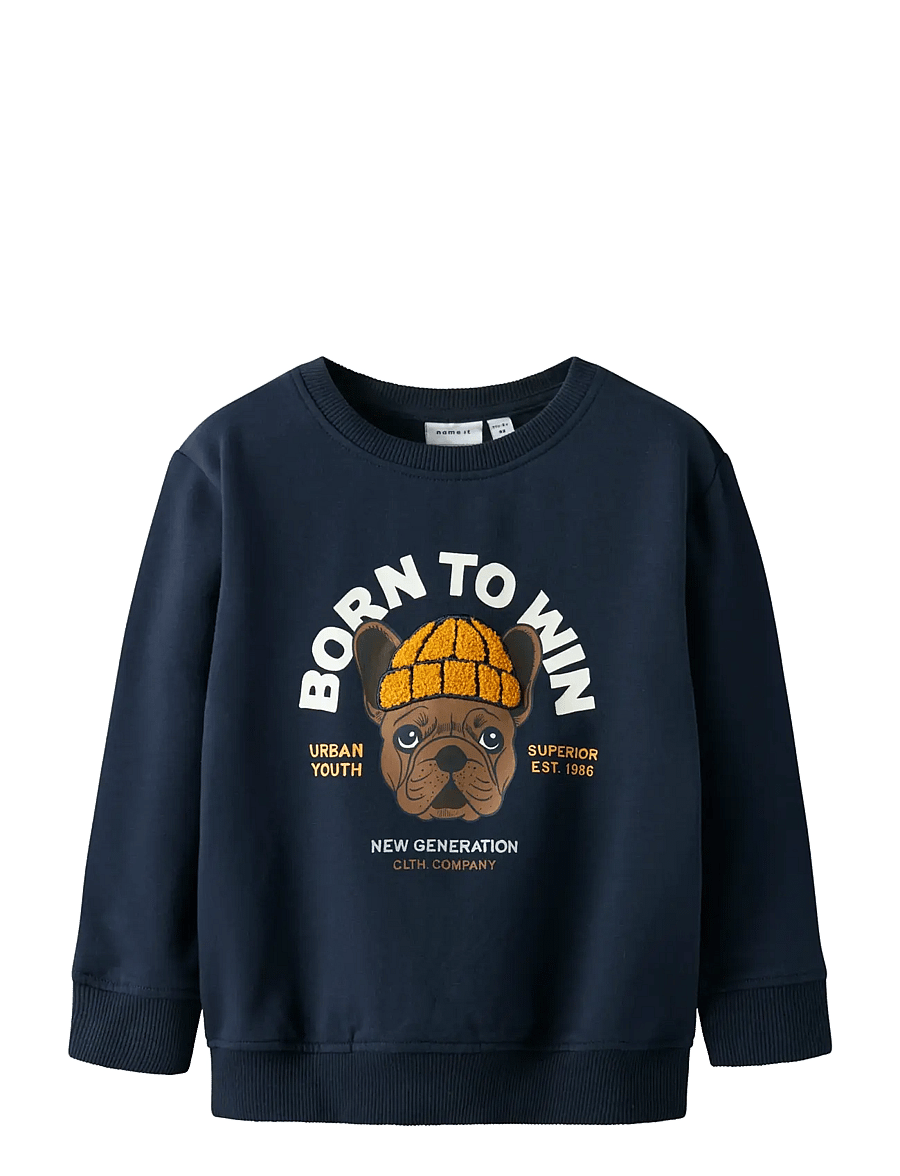 name it - NMMRIGUNA LS NREG SWEAT BRU BOX - collegepaidat - navy blazer - 1