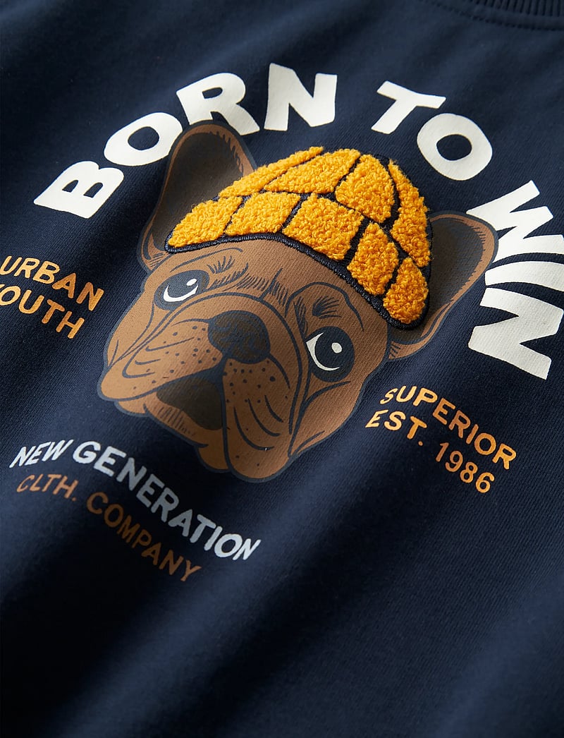 name it - NMMRIGUNA LS NREG SWEAT BRU BOX - sweatshirts - navy blazer - 3