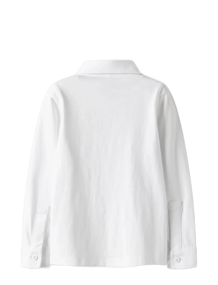 name it - NMMRONALO LS JERSEY SHIRT - langärmlige hemden - bright white - 1