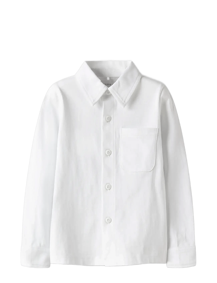 name it - NMMRONALO LS JERSEY SHIRT - langärmlige hemden - bright white - 2
