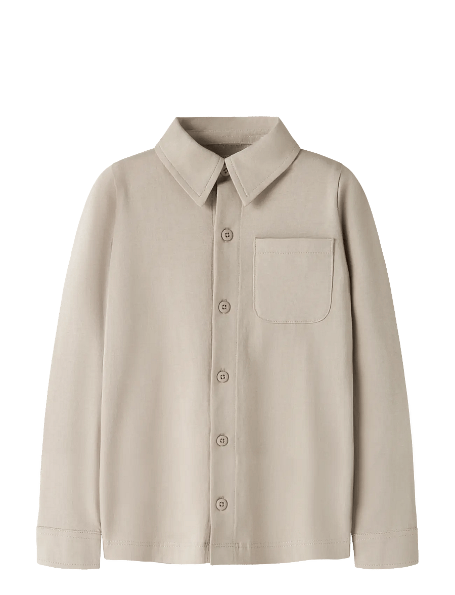name it - NMMRONALO LS JERSEY SHIRT - langärmlige hemden - island fossil - 0
