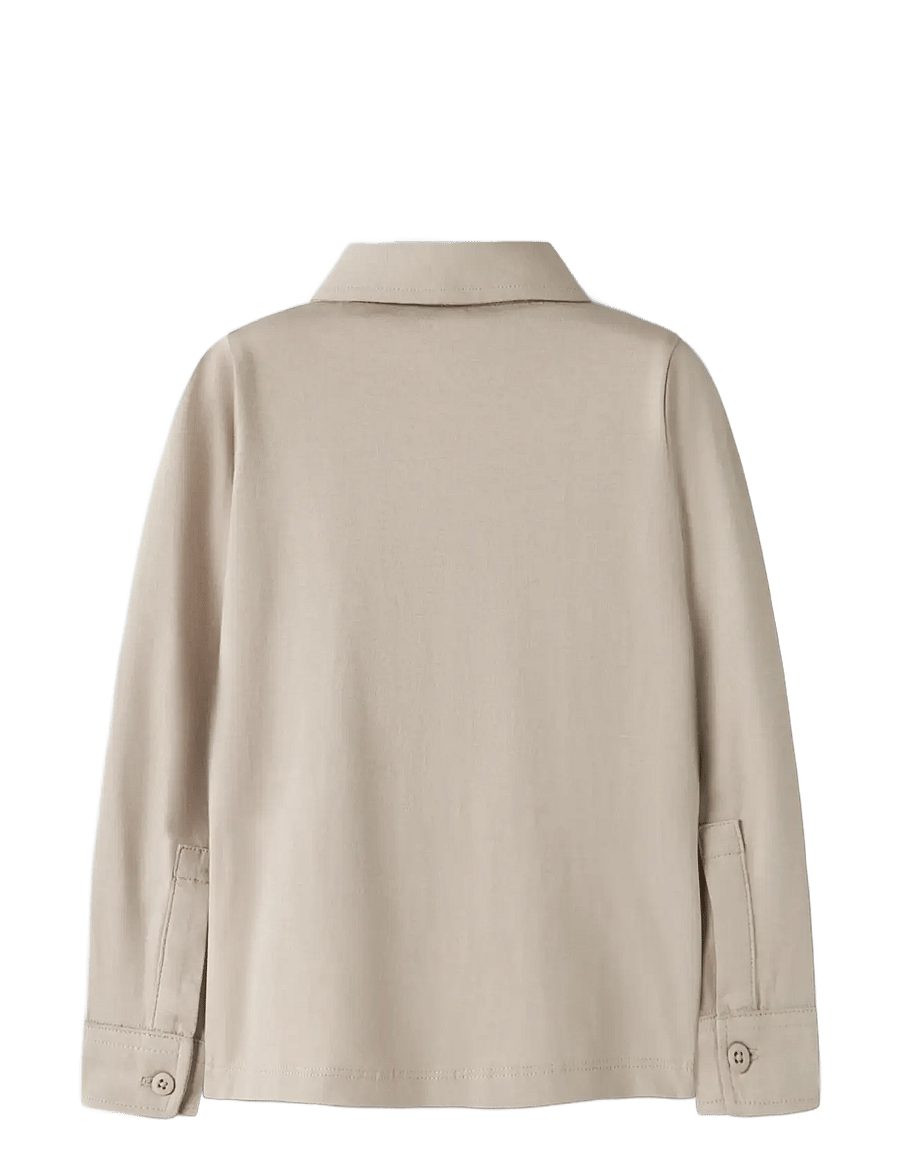 name it - NMMRONALO LS JERSEY SHIRT - langärmlige hemden - island fossil - 1