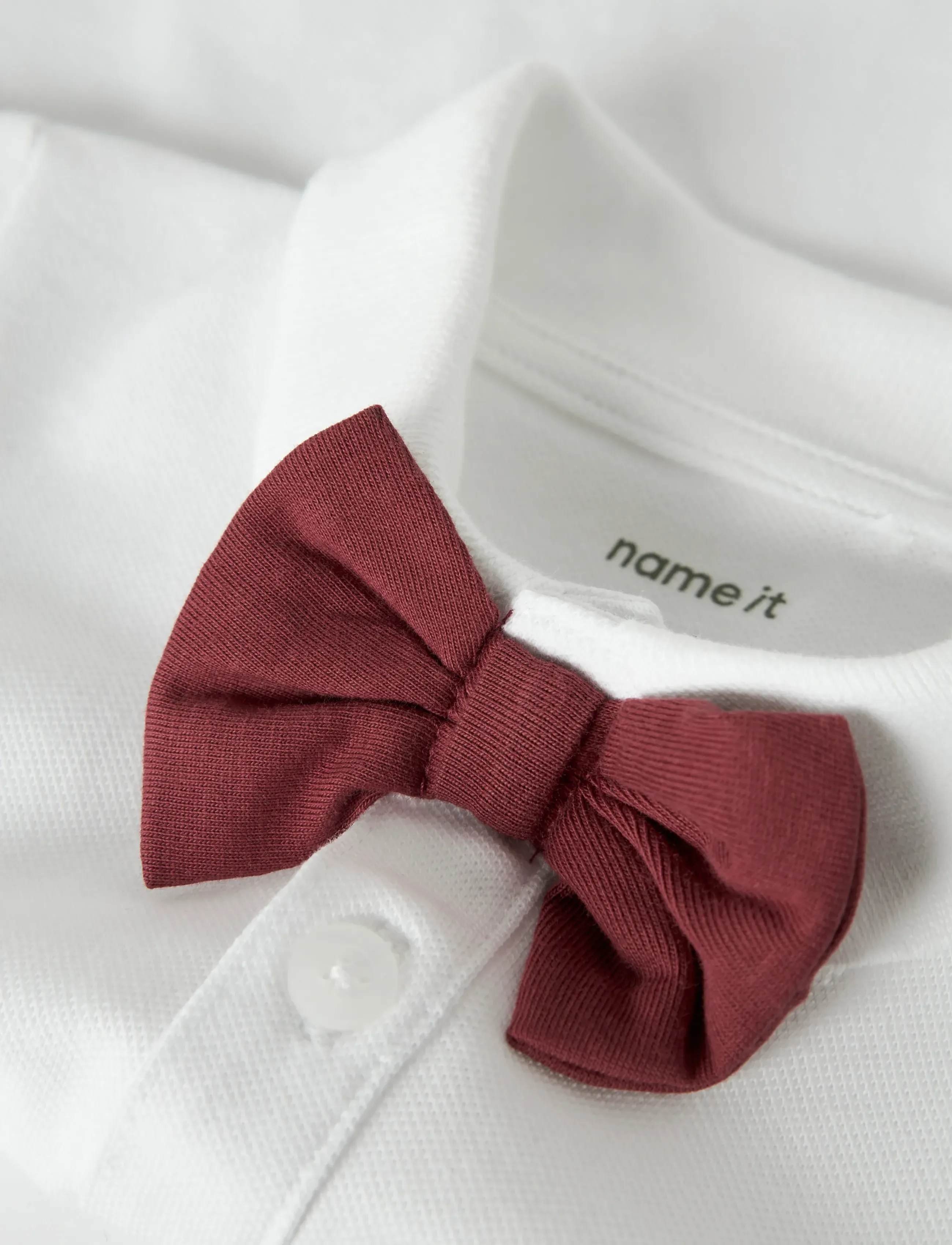 name it - NMMROGULA LS POLO - bright white - 3