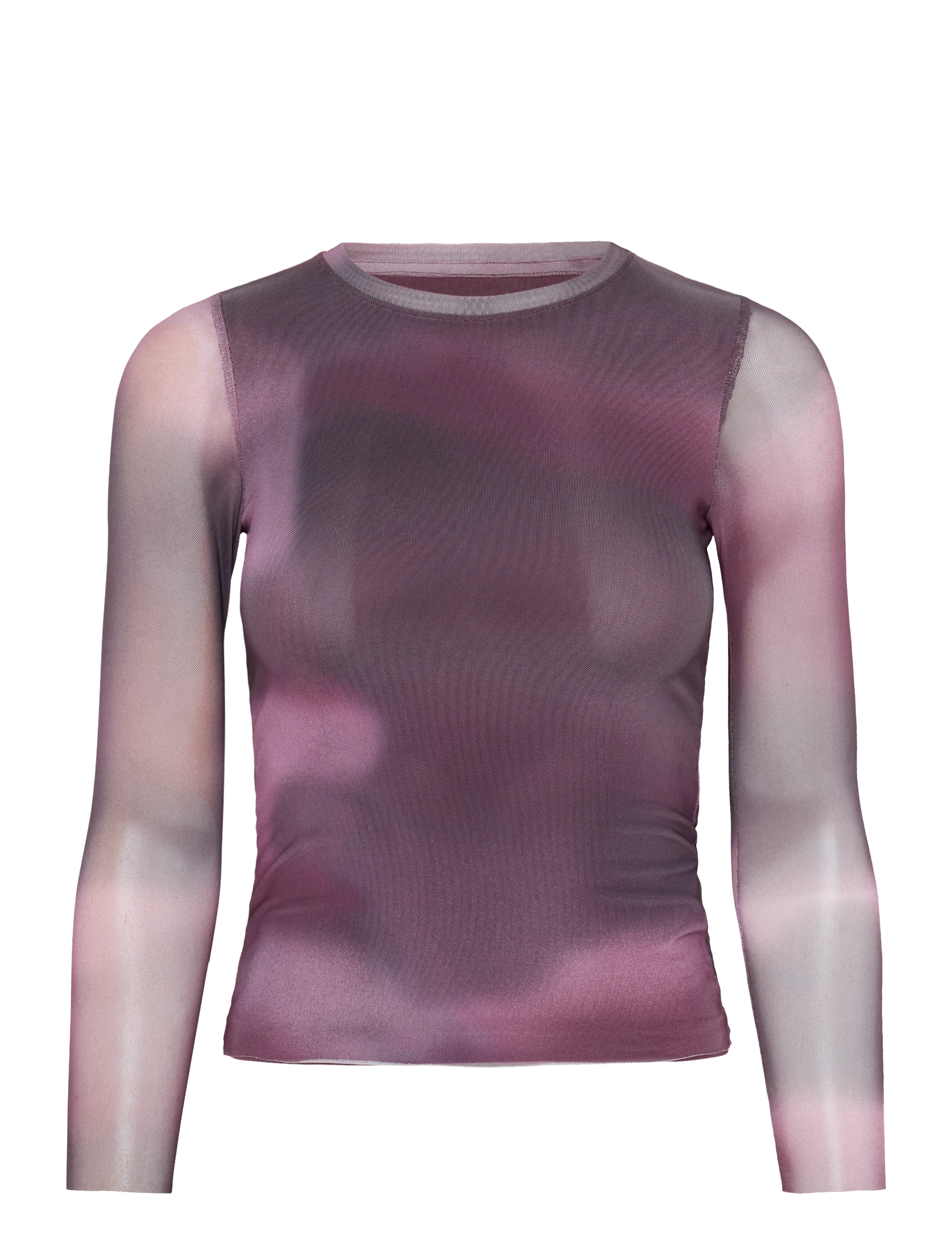 name it Nkfropea Ls Slim Mesh Top, 116, T-shirts, Burgunderrot - Long-sleeved Kinder