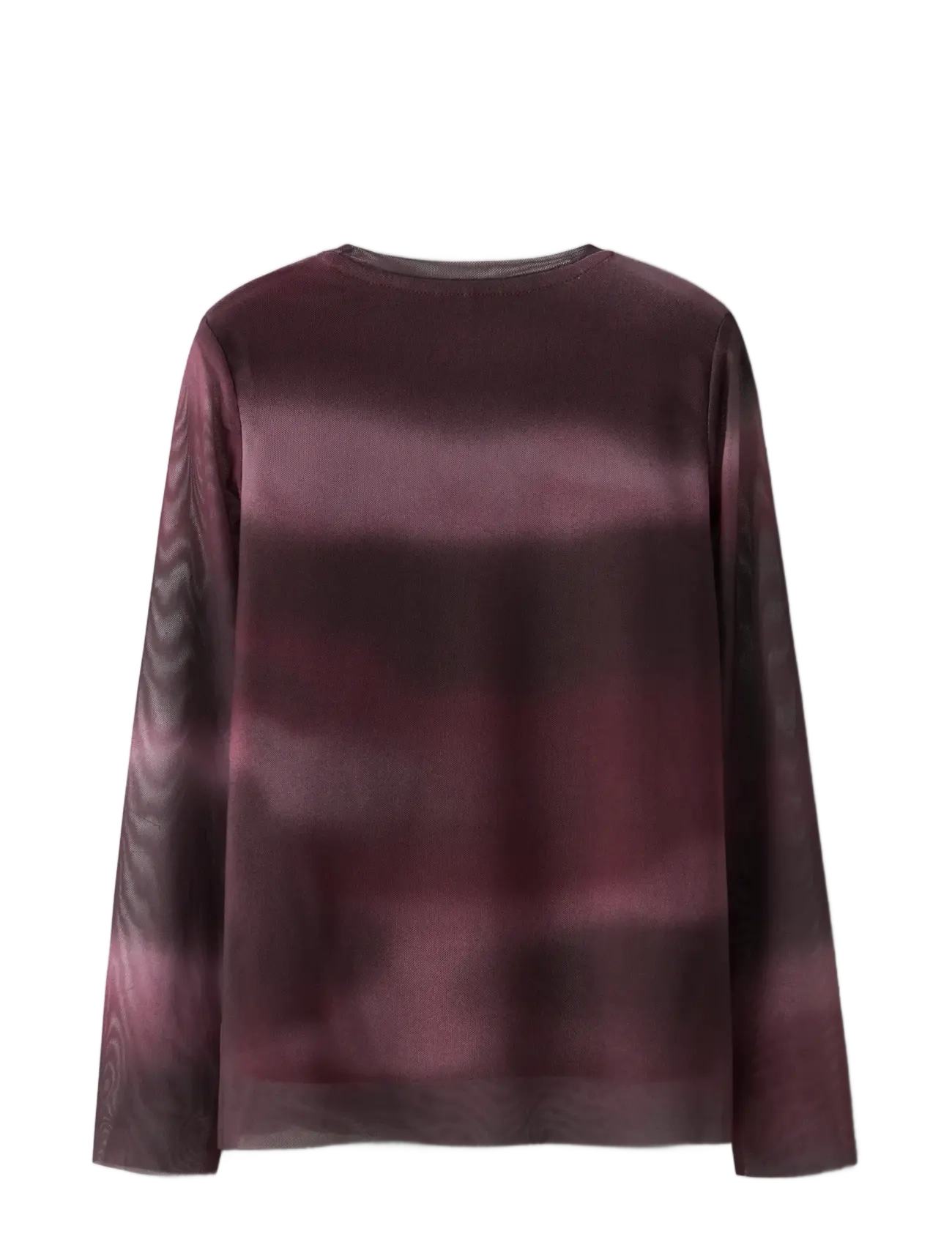 name it - NKFROPEA LS SLIM MESH TOP - langärmelig - burgundy - 1