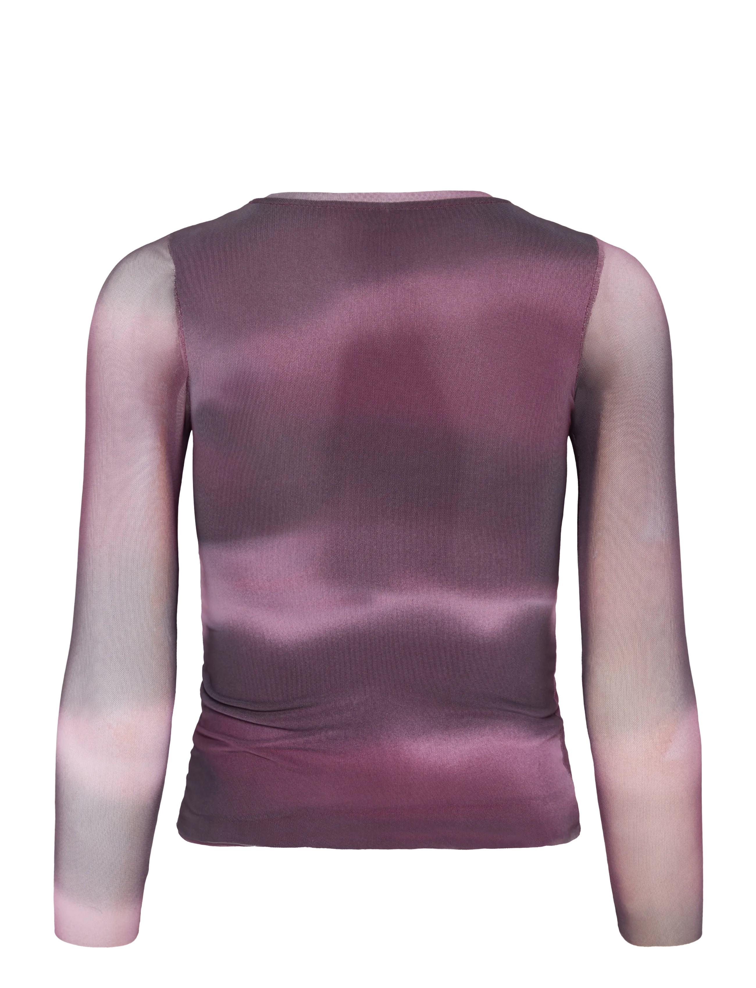 name it - NKFROPEA LS SLIM MESH TOP - langärmelig - burgundy - 1