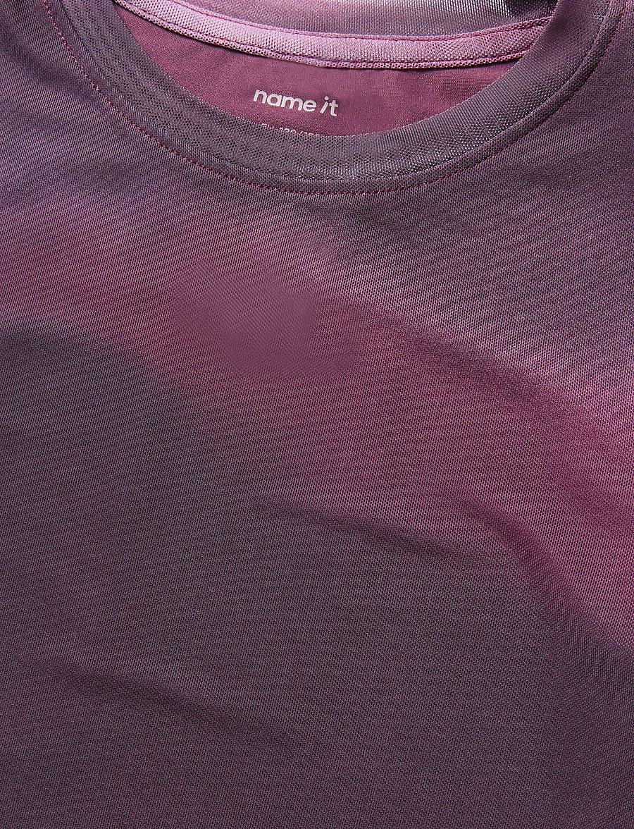 name it - NKFROPEA LS SLIM MESH TOP - langärmelig - burgundy - 2