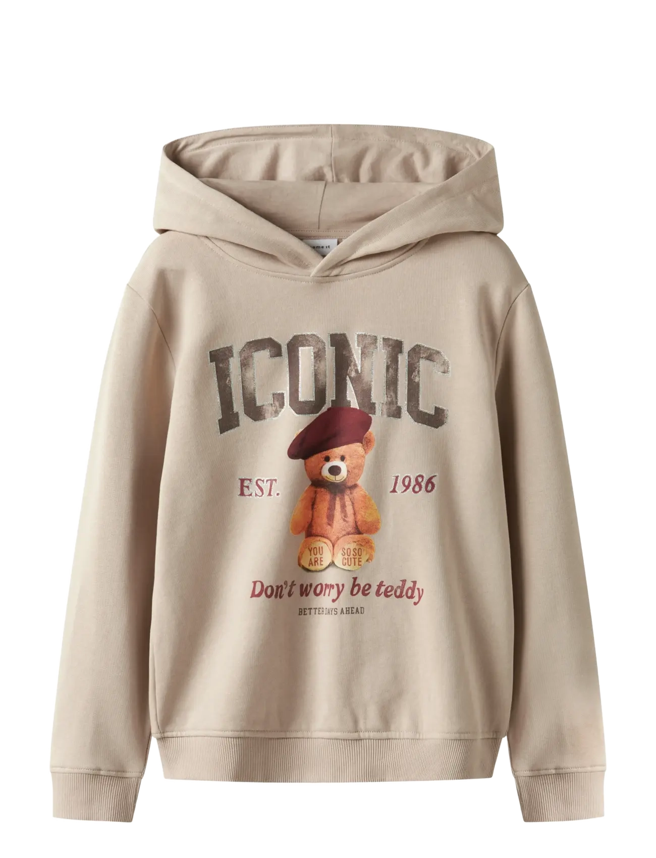 name it NKFRYCCA LS NREG SWEAT WH BRU BOX - Kläder - CEMENT / beige