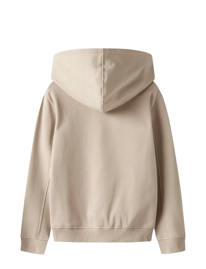 name it - NKFRYCCA LS NREG SWEAT WH BRU BOX - kapuzenpullover - cement - 2