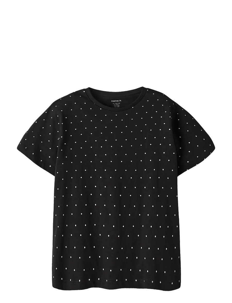 name it - NKFRUAJA SS NREG TOP NOOS - lühikeste varrukatega t-särgid - black - 0