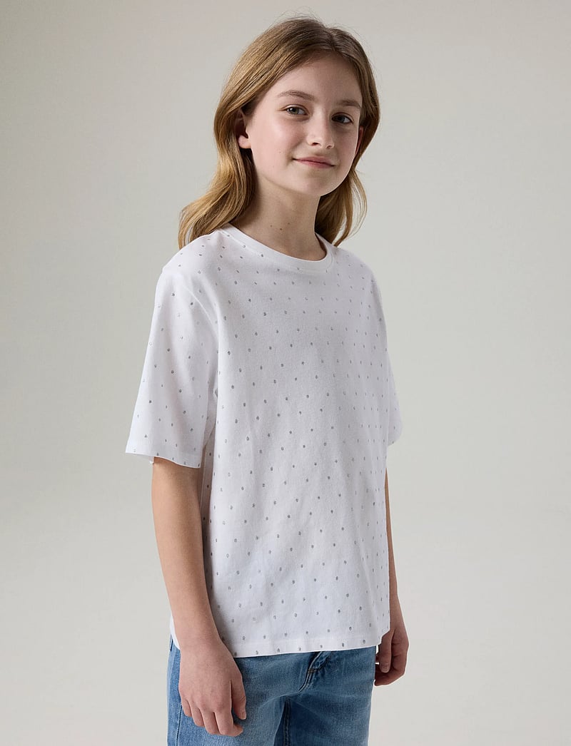 name it - NKFRUAJA SS NREG TOP NOOS - kortærmede t-shirts - bright white - 2