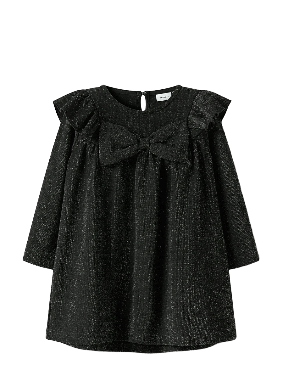 name it - NMFROISIN M LS DRESS - peokleidid - black - 1