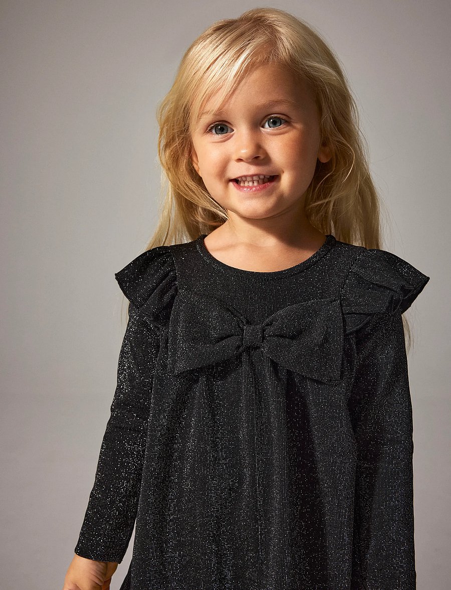 name it - NMFROISIN M LS DRESS - festklänningar - black - 0