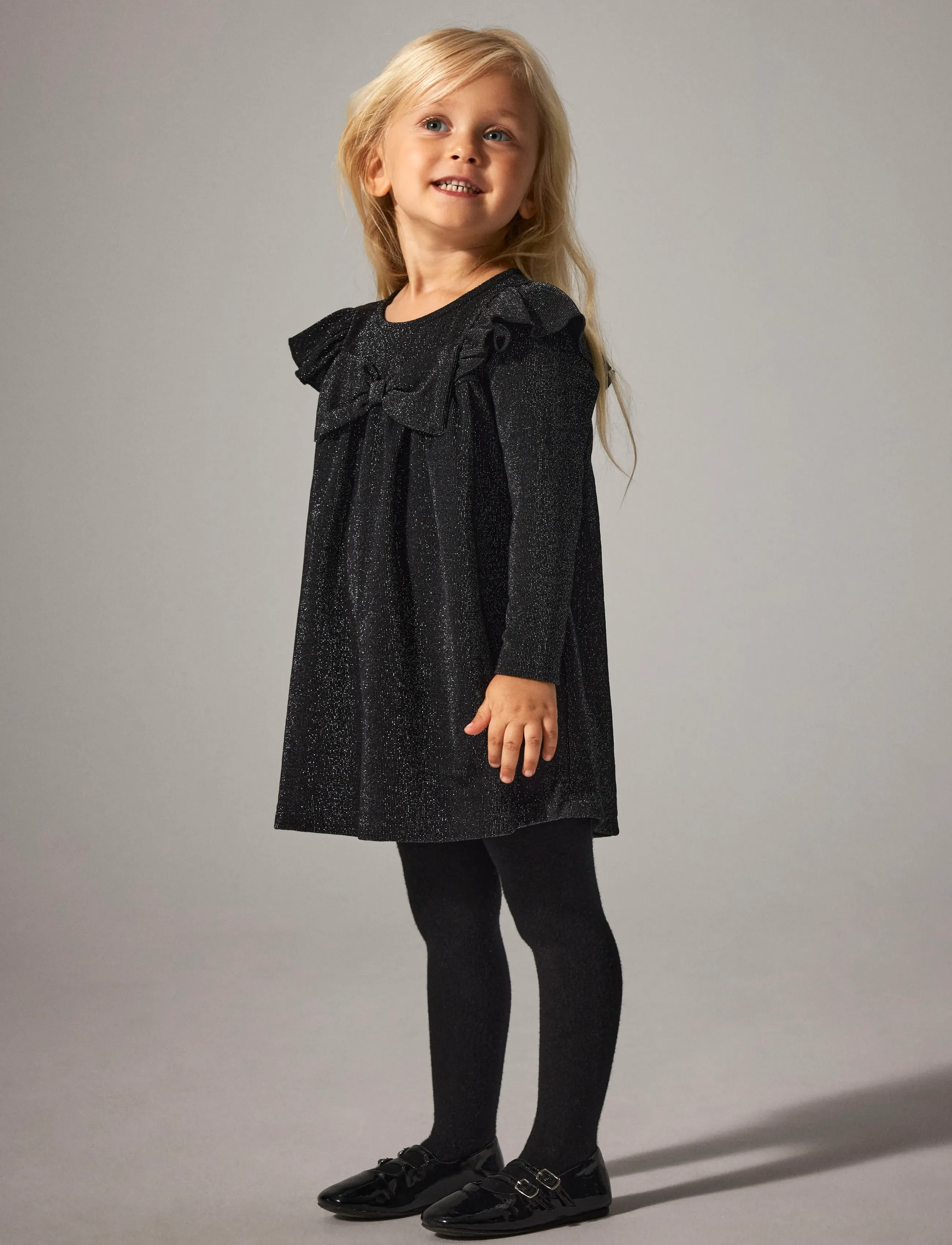 name it - NMFROISIN M LS DRESS - festklänningar - black - 3