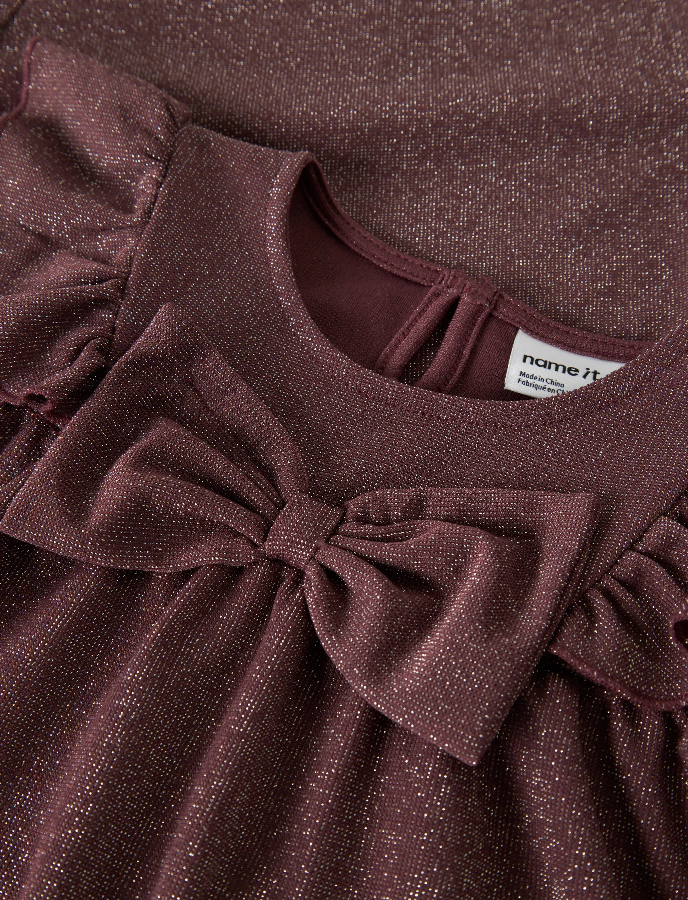 name it - NMFROISIN M LS DRESS - festkjoler - catawba grape - 3