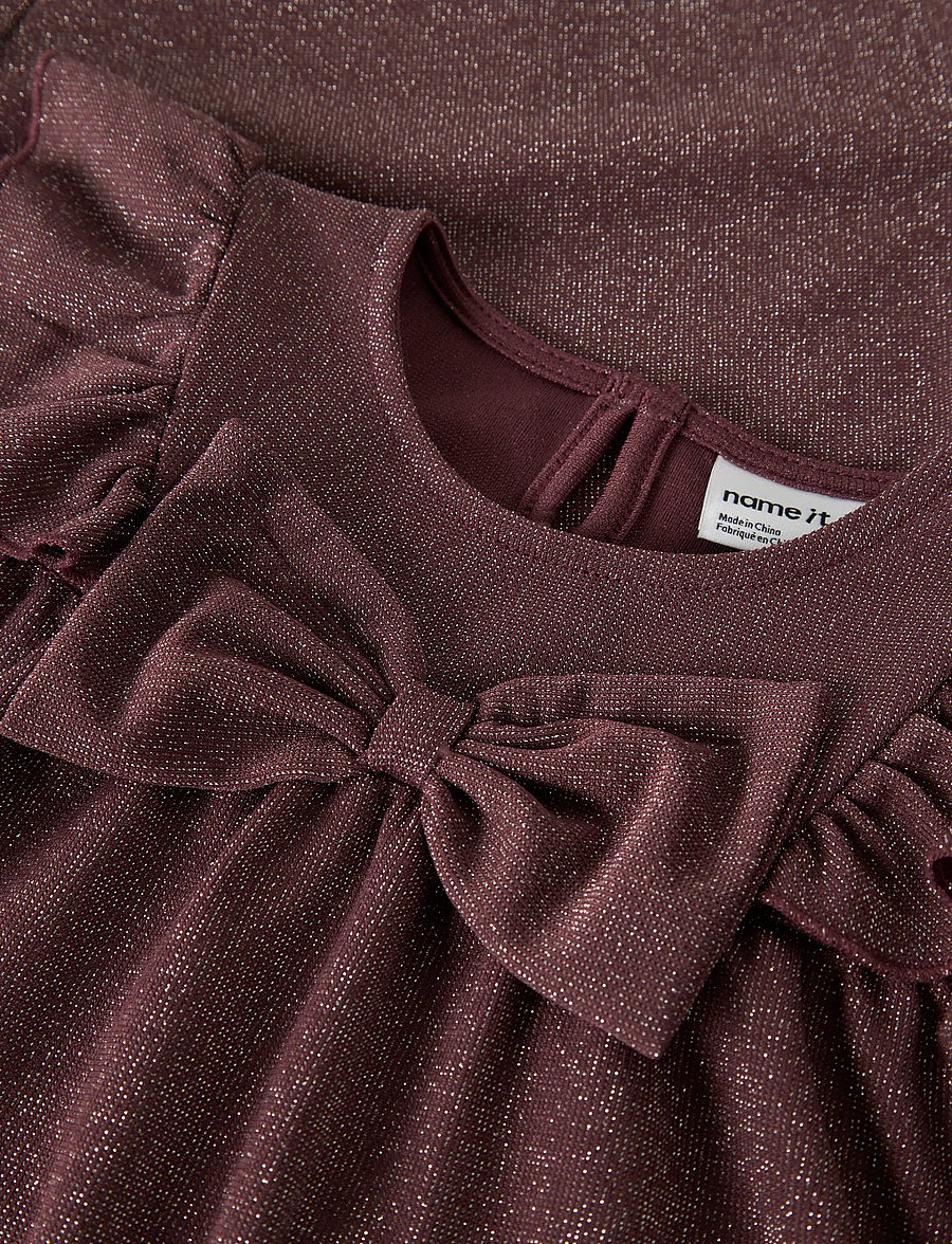 name it - NMFROISIN M LS DRESS - festkjoler - catawba grape - 3