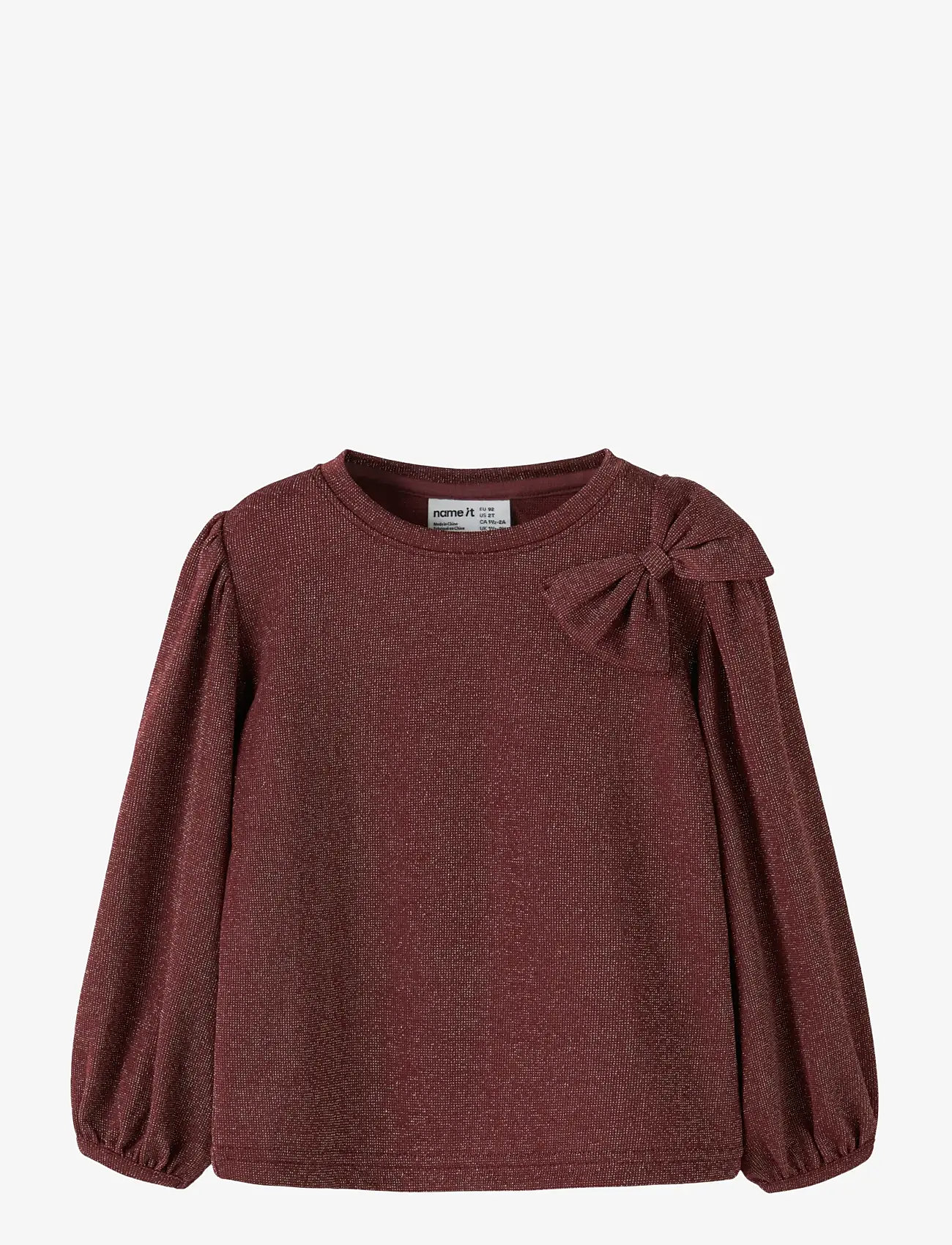 name it - NMFROISIN LS TOP - pikkade varrukatega t-särgid - burgundy - 1