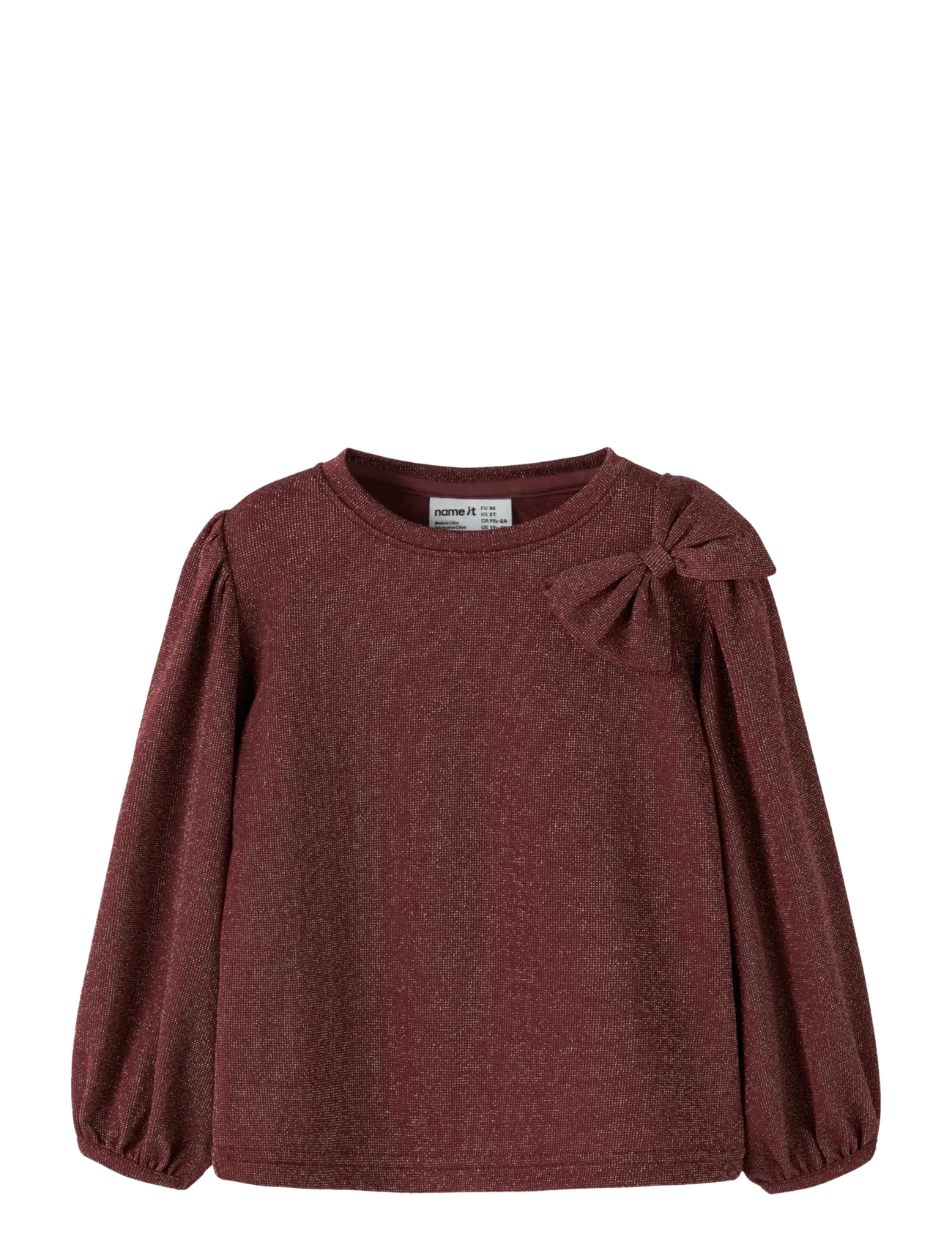 name it NMFROISIN LS TOP - name it - BURGUNDY / burgundy