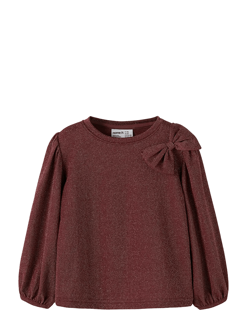 name it - NMFROISIN LS TOP - langärmelig - burgundy - 1