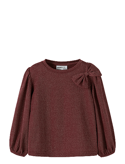 name it NMFROISIN LS TOP - Pikkade varrukatega T-särgid - BURGUNDY / burgundy