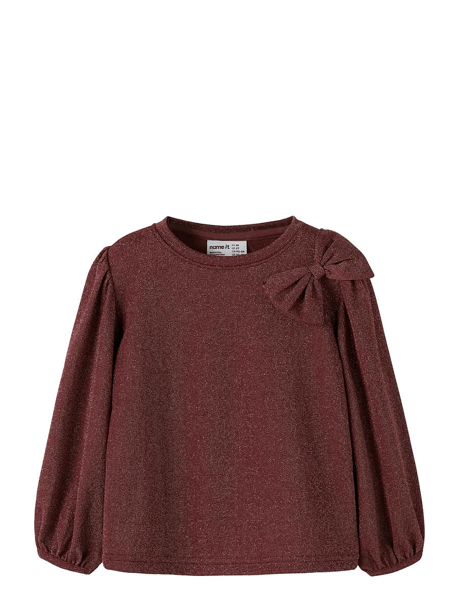 name it - NMFROISIN LS TOP - langärmelig - burgundy - 1