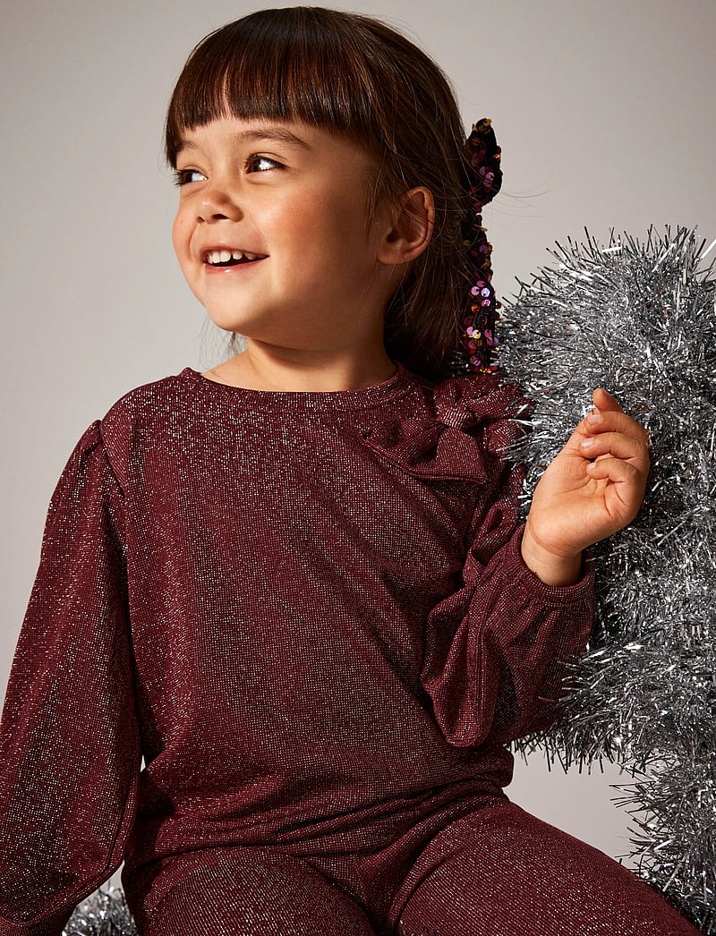 name it - NMFROISIN LS TOP - langärmelig - burgundy - 0