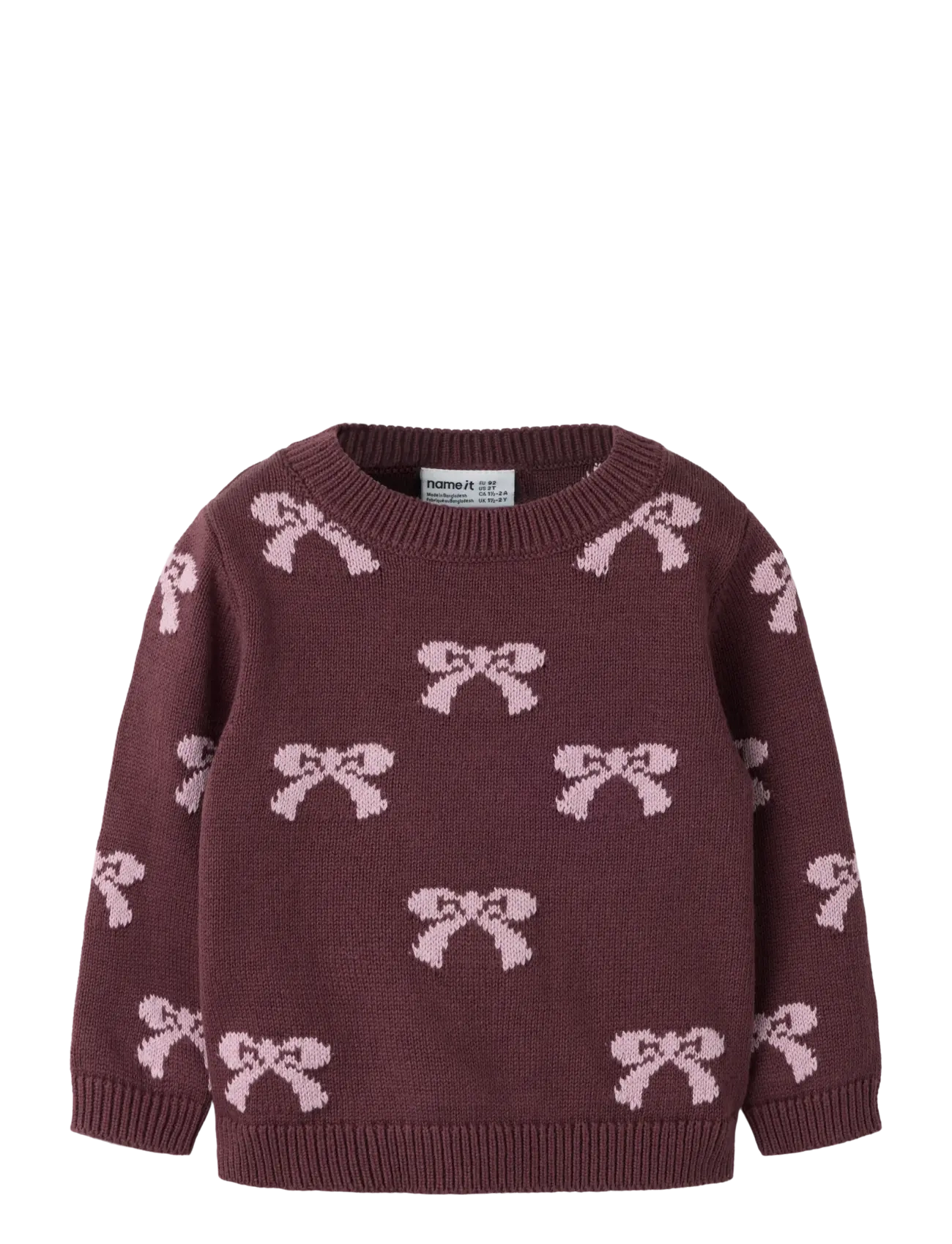 name it NMFREKKA LS KNIT - Kleidung - CATAWBA GRAPE / burgundy