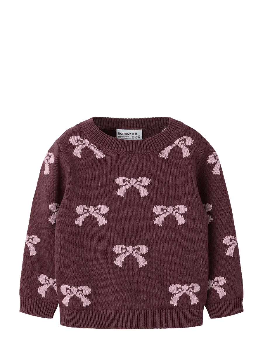 name it - NMFREKKA LS KNIT - catawba grape - 0