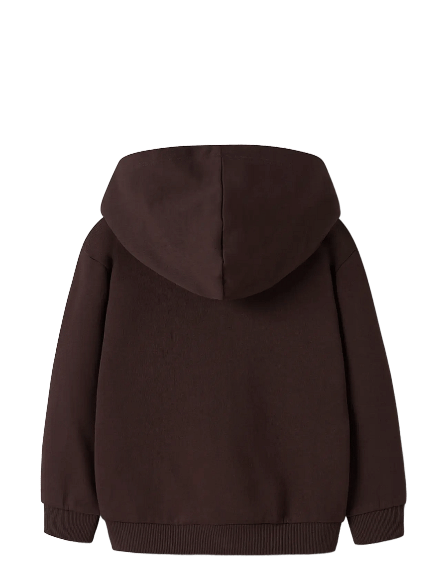 name it - -NMMVOLTINUS NREG SWEAT CARD WH BRU - kapuzenpullover - chocolate plum - 1