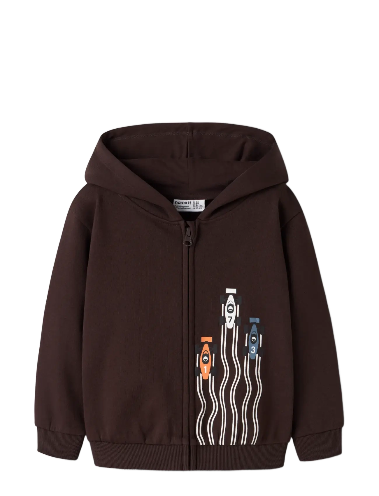 name it - -NMMVOLTINUS NREG SWEAT CARD WH BRU - kapuzenpullover - chocolate plum - 2