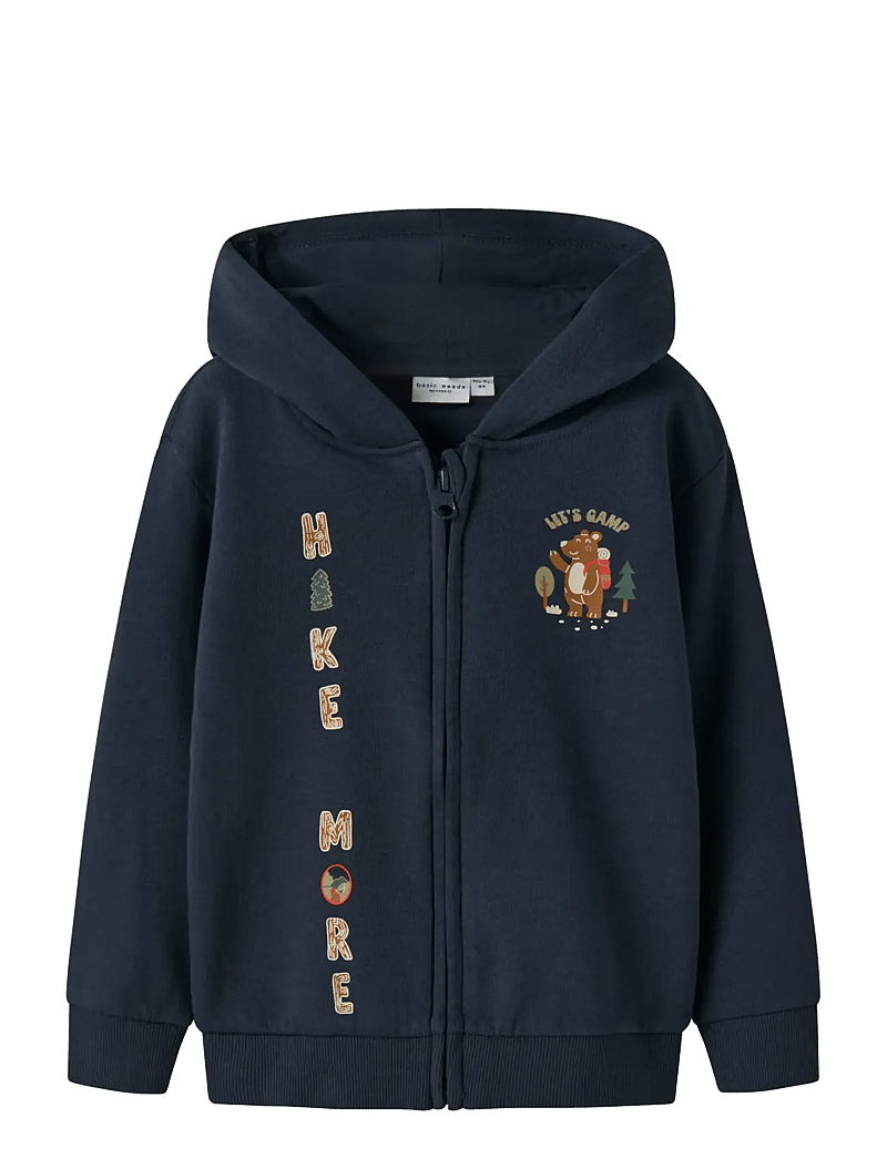 name it - NMMVOLTINUS NREG SWEAT CARD WH BRU - hættetrøjer - navy blazer - 0