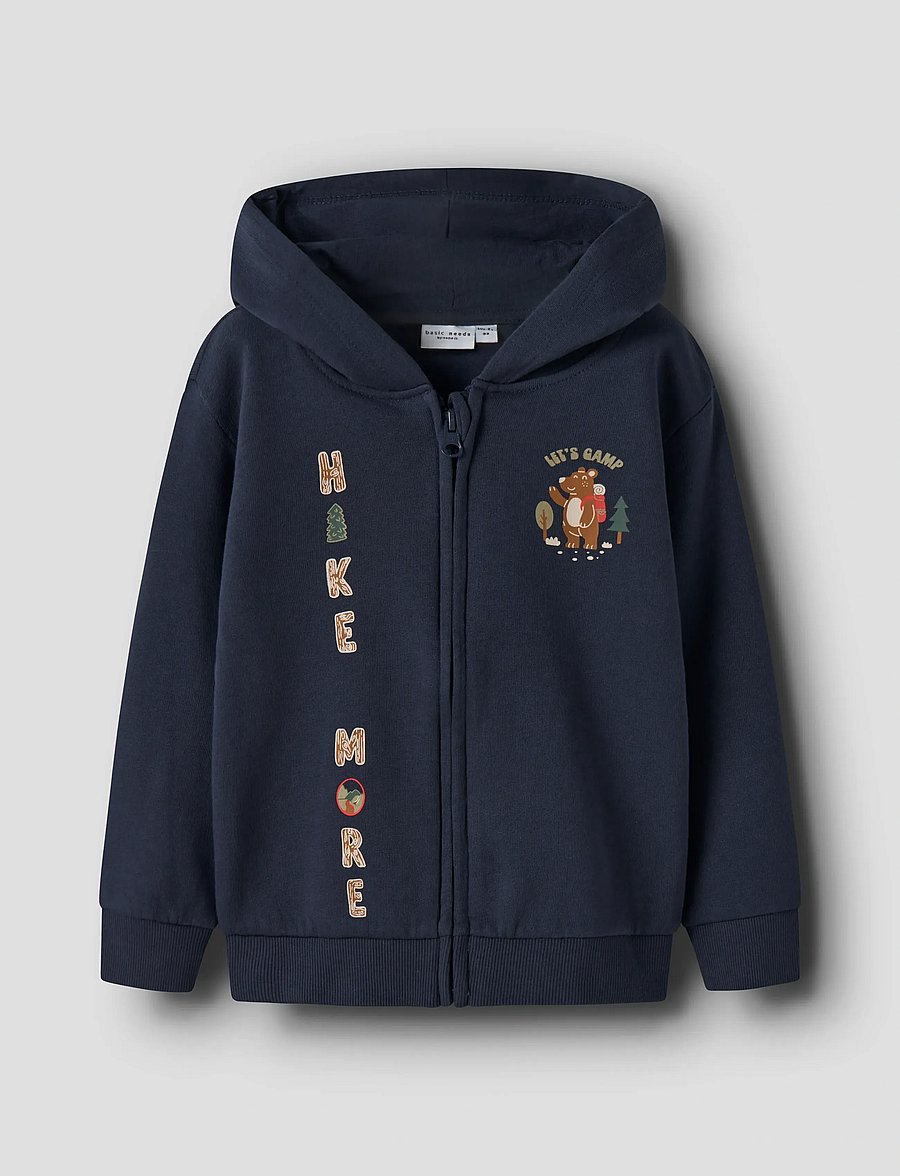 name it - -NMMVOLTINUS NREG SWEAT CARD WH BRU - hættetrøjer - navy blazer - 0
