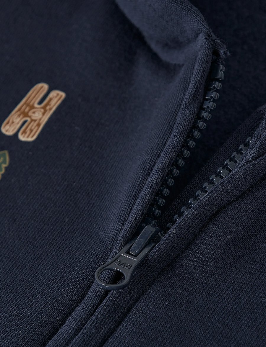 name it - -NMMVOLTINUS NREG SWEAT CARD WH BRU - hættetrøjer - navy blazer - 3