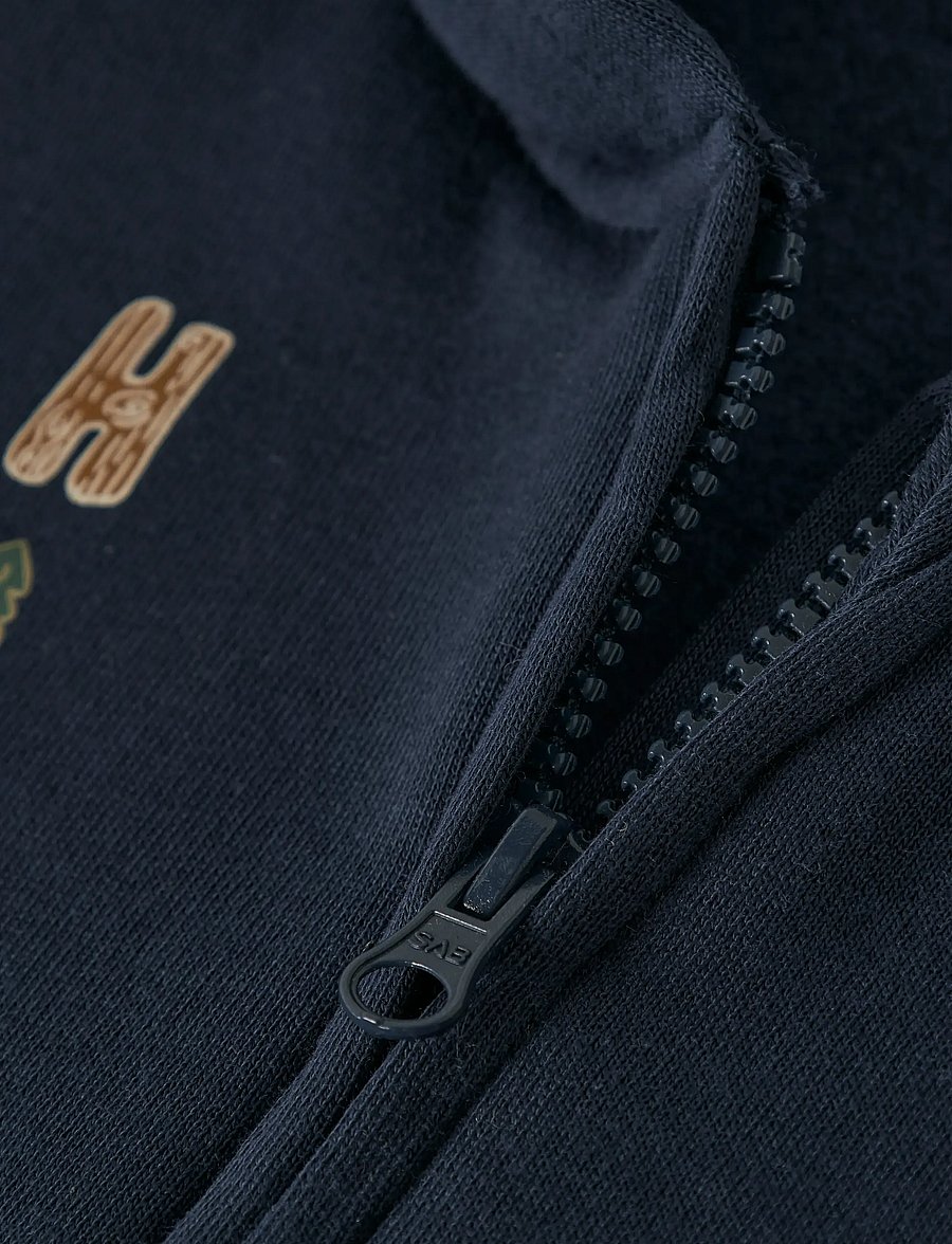 name it - -NMMVOLTINUS NREG SWEAT CARD WH BRU - hættetrøjer - navy blazer - 4
