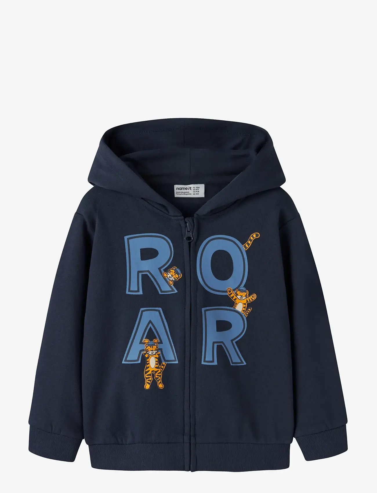 name it - NMMVOLTINUS NREG SWEAT CARD WH BRU - hættetrøjer - navy blazer - 0