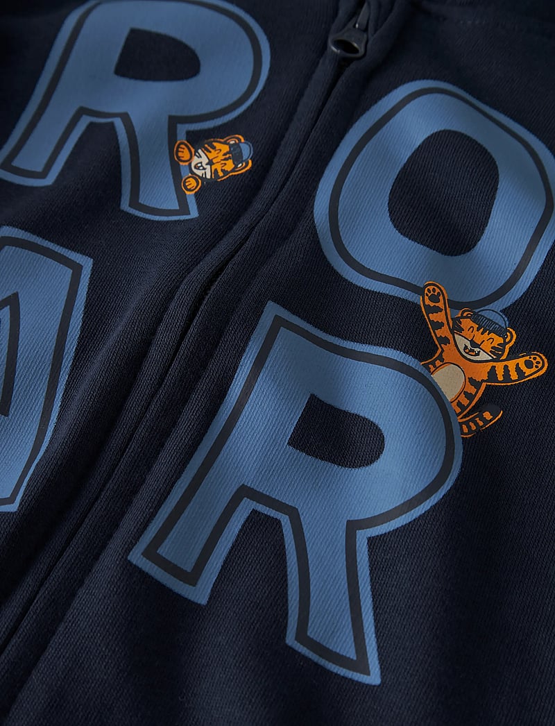 name it - NMMVOLTINUS NREG SWEAT CARD WH BRU - hættetrøjer - navy blazer - 2