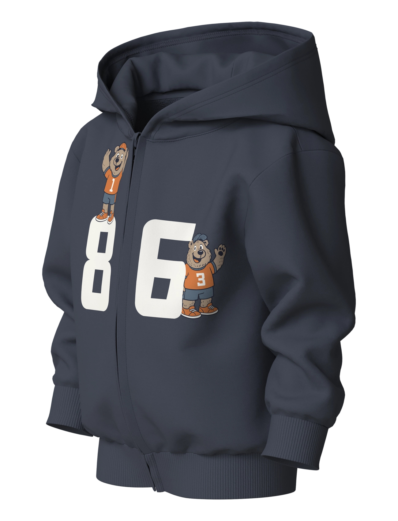 name it - -NMMVOLTINUS NREG SWEAT CARD WH BRU - kapuzenpullover - ombre blue - 2