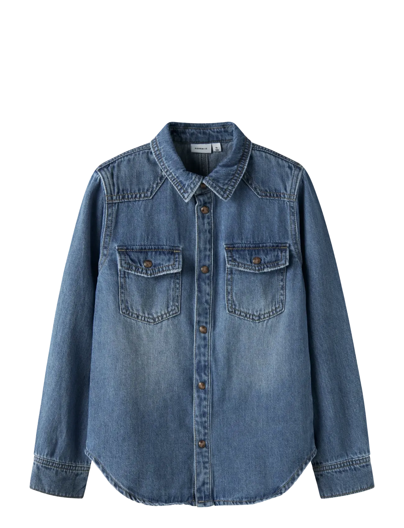 name it NKMKIM OZ DNM LS SHIRT 6677-OZ T - Overdele - MEDIUM BLUE DENIM / blue