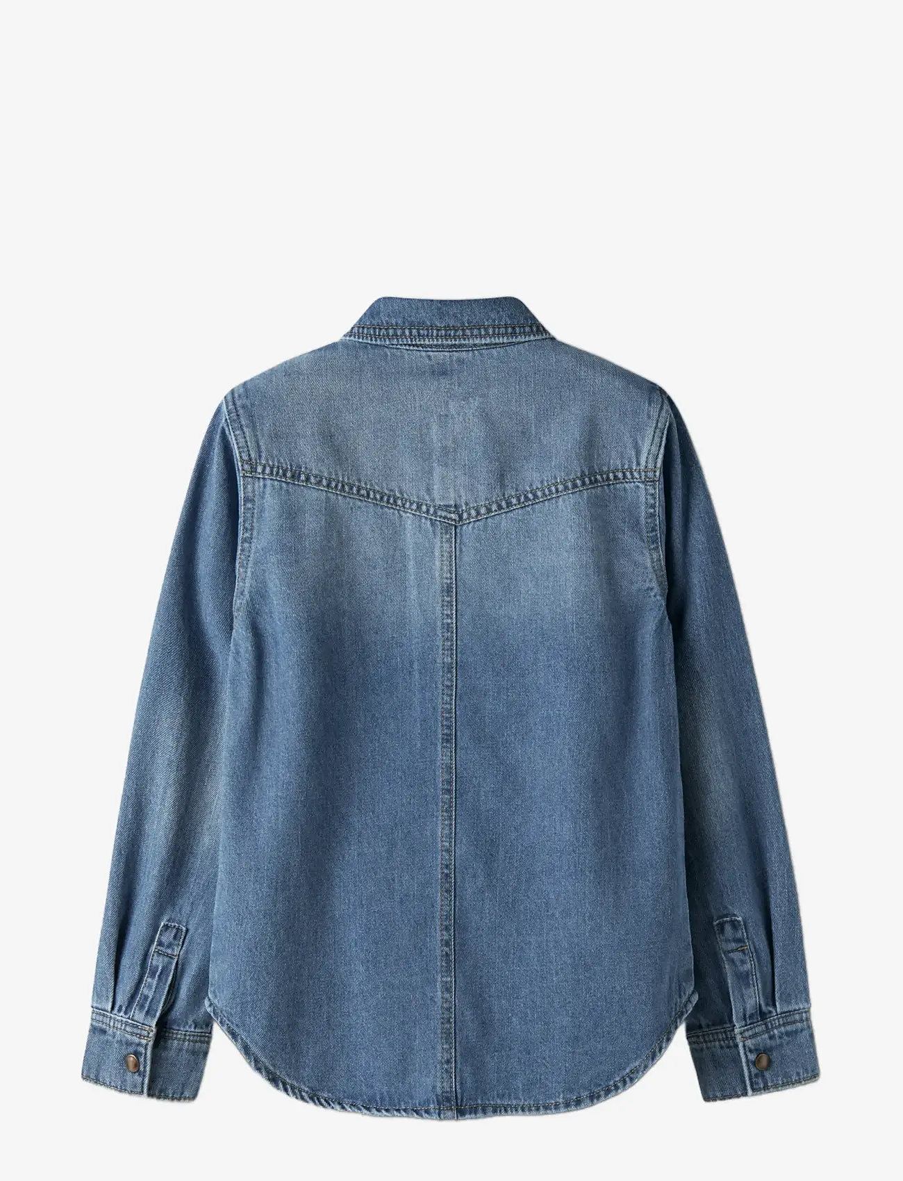 name it - NKMKIM OZ DNM LS SHIRT 6677-OZ T - langærmede skjorter - medium blue denim - 2