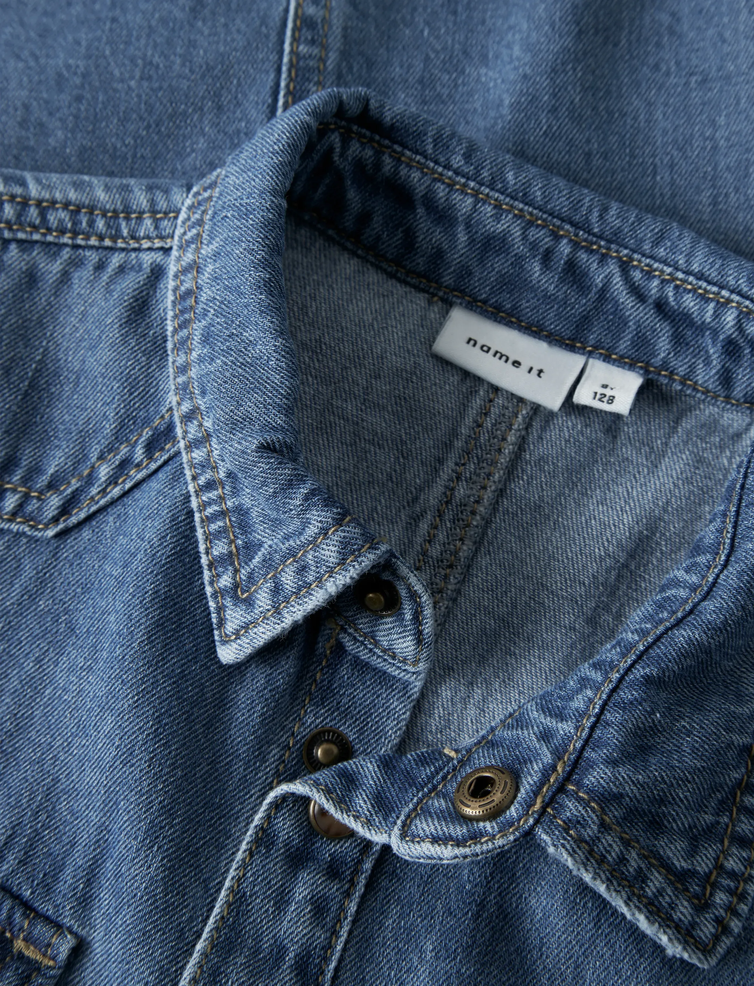 name it - NKMKIM OZ DNM LS SHIRT 6677-OZ T - skyrtur - medium blue denim - 3