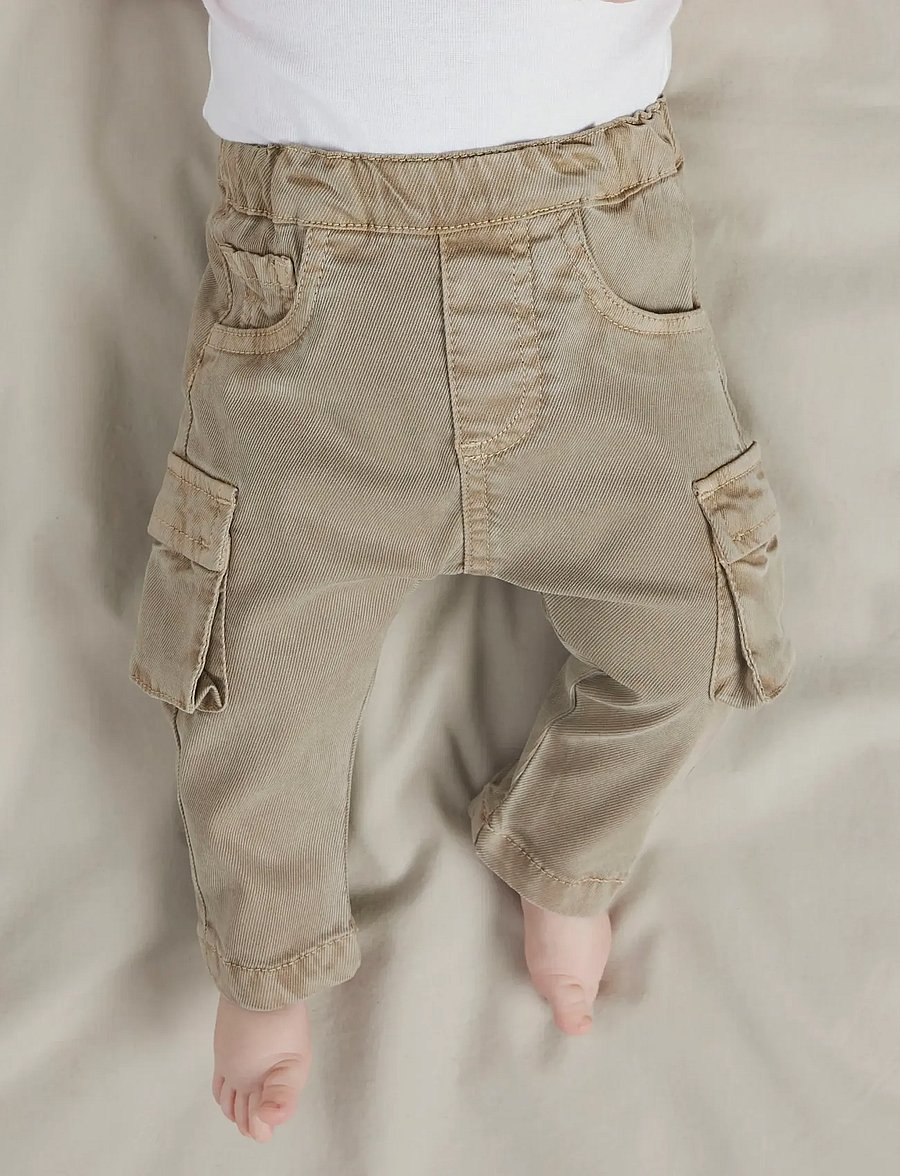 name it - NBMBEN BAGGY CARGO TWI PANT 8950-PO NOOS - cargohosen - chinchilla - 0