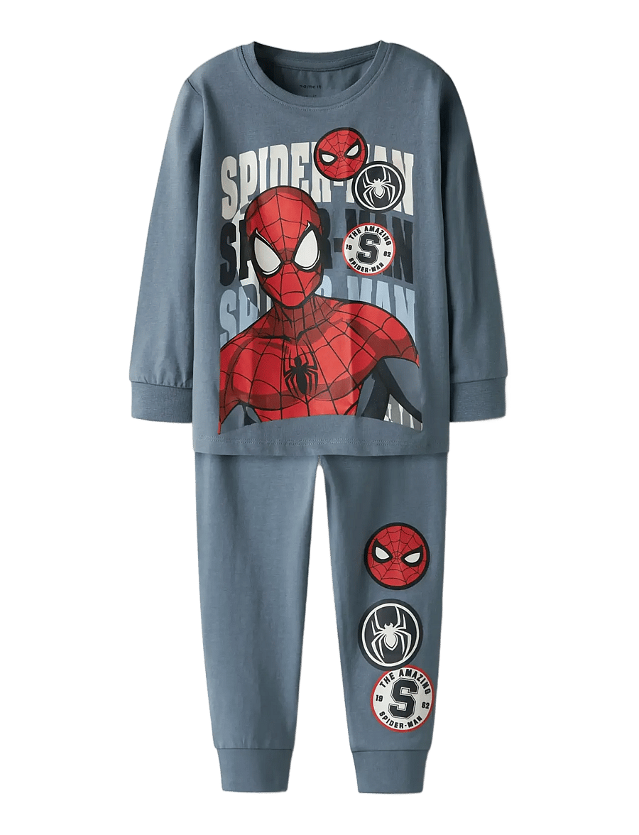 name it - NMMOCTI SPIDER LS NIGHTSET MAR - pyjama-sets - flint stone - 1