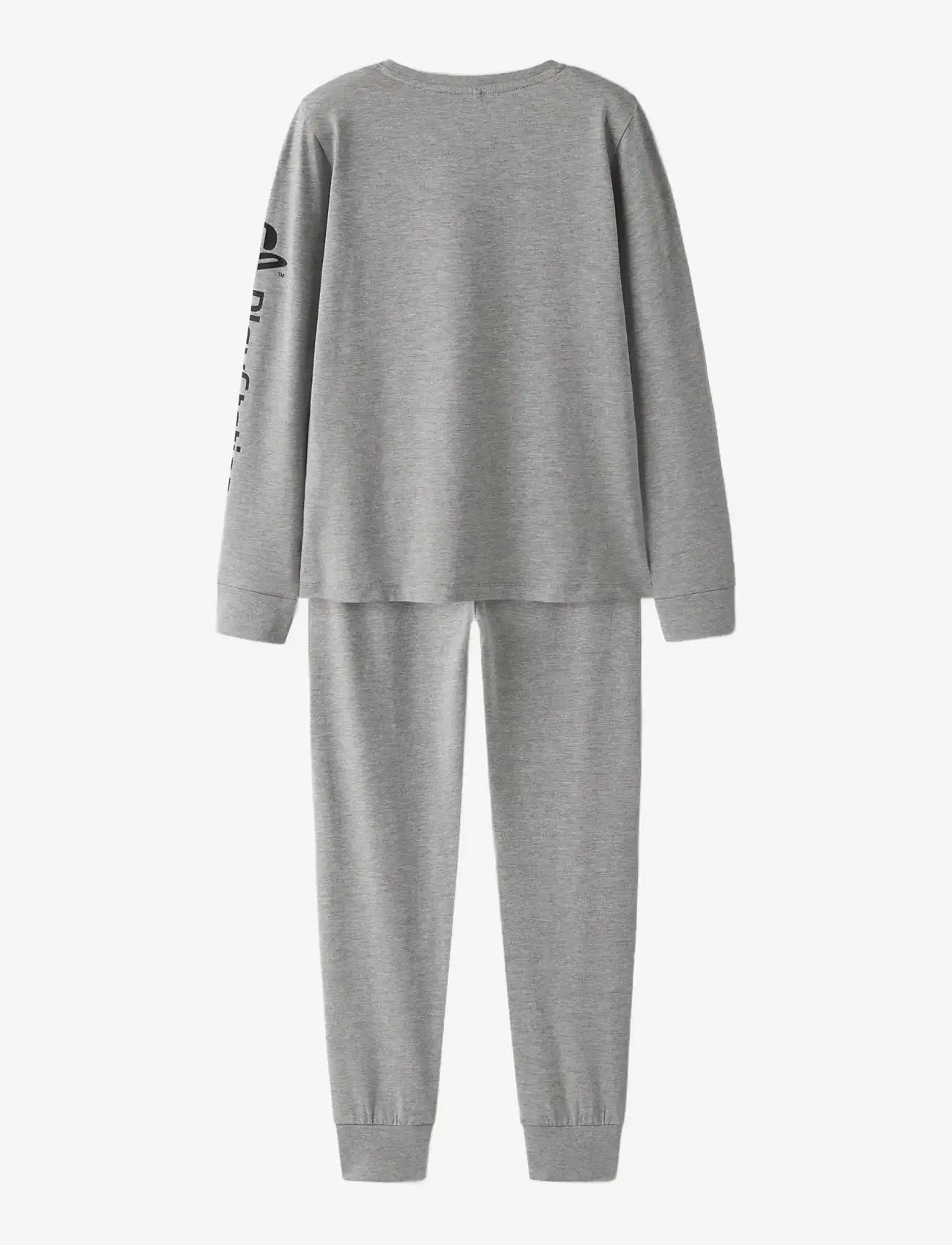 name it - NKMOLYMPOS PS LS NIGHTSET BFU - pyjamassæt - grey melange - 1