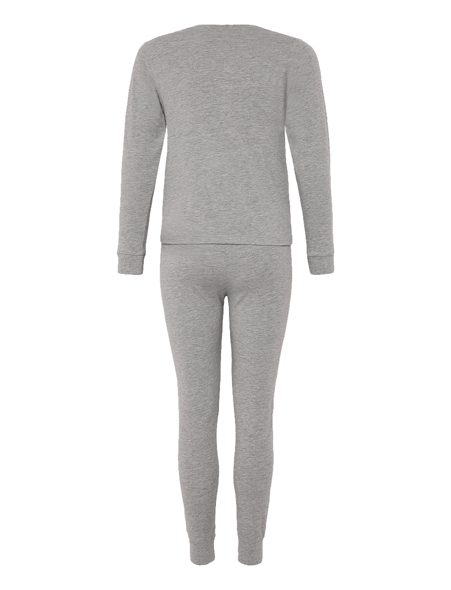 name it - NKMOLYMPOS PS LS NIGHTSET BFU - zestawy - grey melange - 1