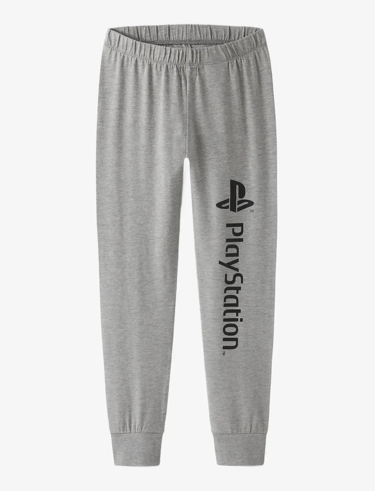 name it - NKMOLYMPOS PS LS NIGHTSET BFU - pyjamassæt - grey melange - 2
