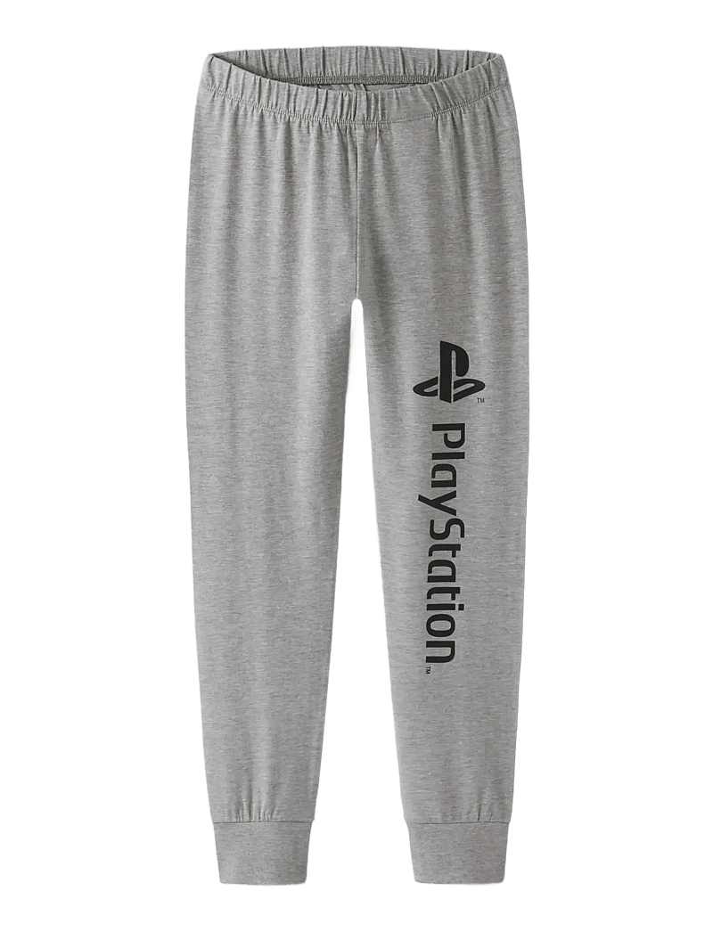 name it - NKMOLYMPOS PS LS NIGHTSET BFU - pyjamassæt - grey melange - 2
