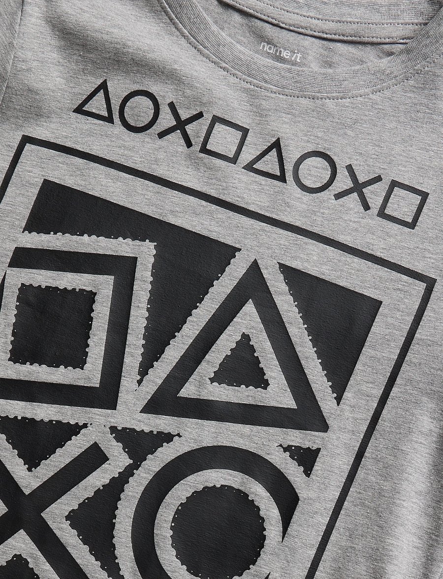 name it - NKMOLYMPOS PS LS NIGHTSET BFU - zestawy - grey melange - 2