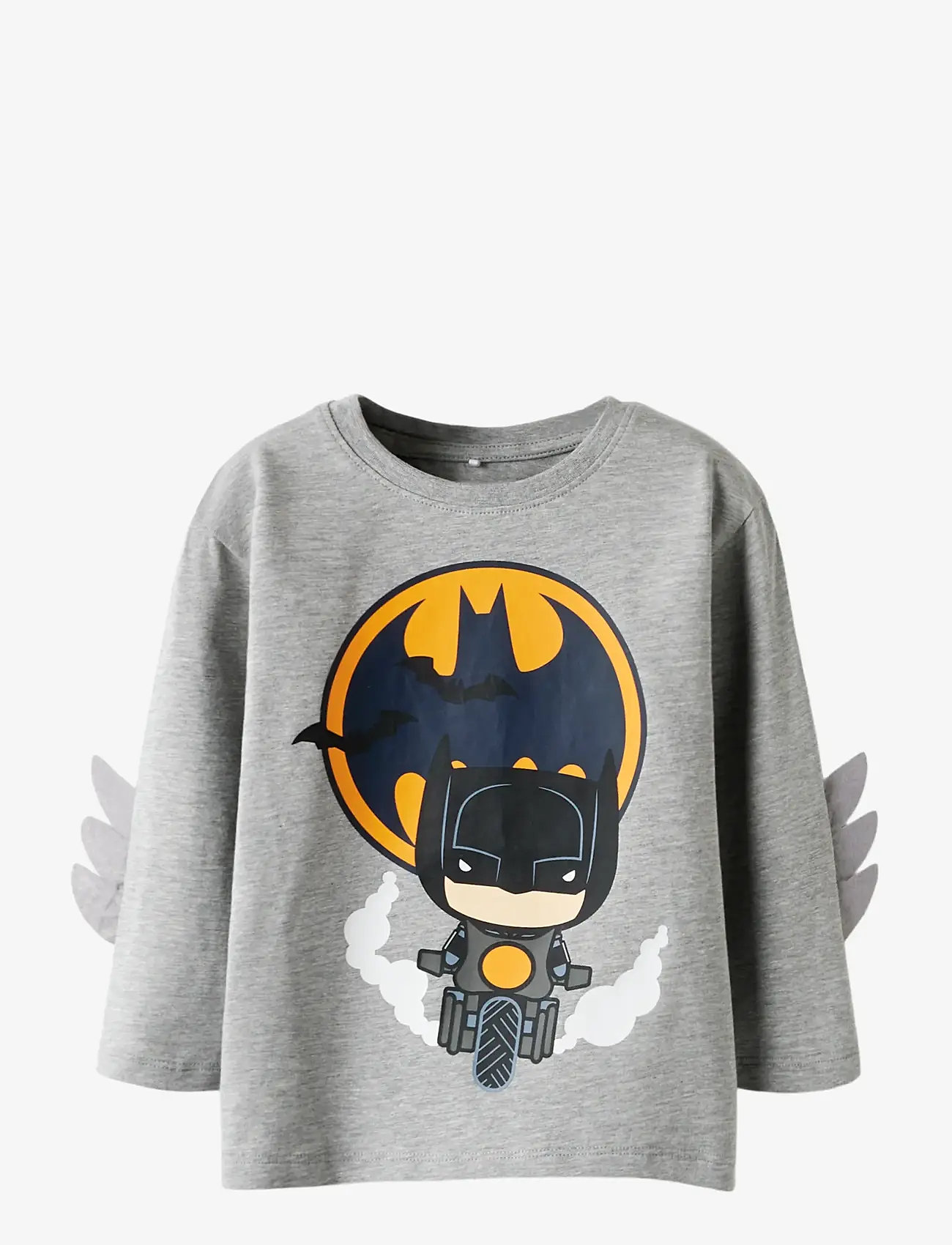 name it - NMMOLEJ BATMAN LS NREG TOP BOX WAB - langærmede t-shirts - grey melange - 0